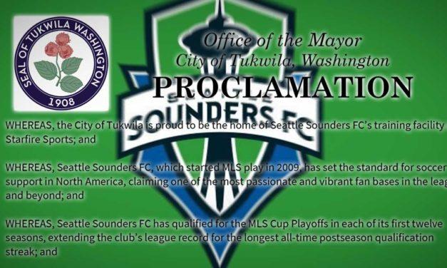 Saturday is ‘Seattle Sounders FC Spirit Day’ – here’s video of the Mayor’s proclamation