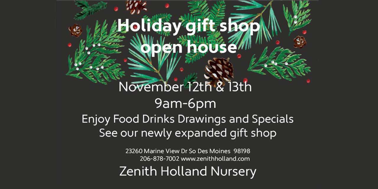 REMINDER: Zenith Holland Gift Shop Open House is this weekend